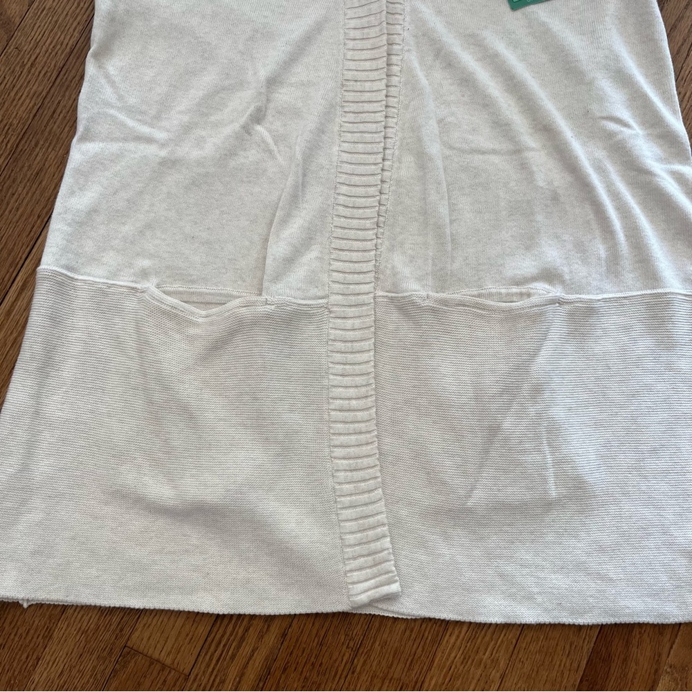 Aventura Whisper White Frankie Sweater Vest Organic Cotton Size Small - Picture 3 of 7